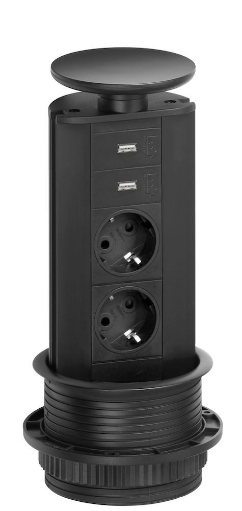 Evoline 2ST stopcontact Met USB lader Schulte | Doeco, Thuis keuken