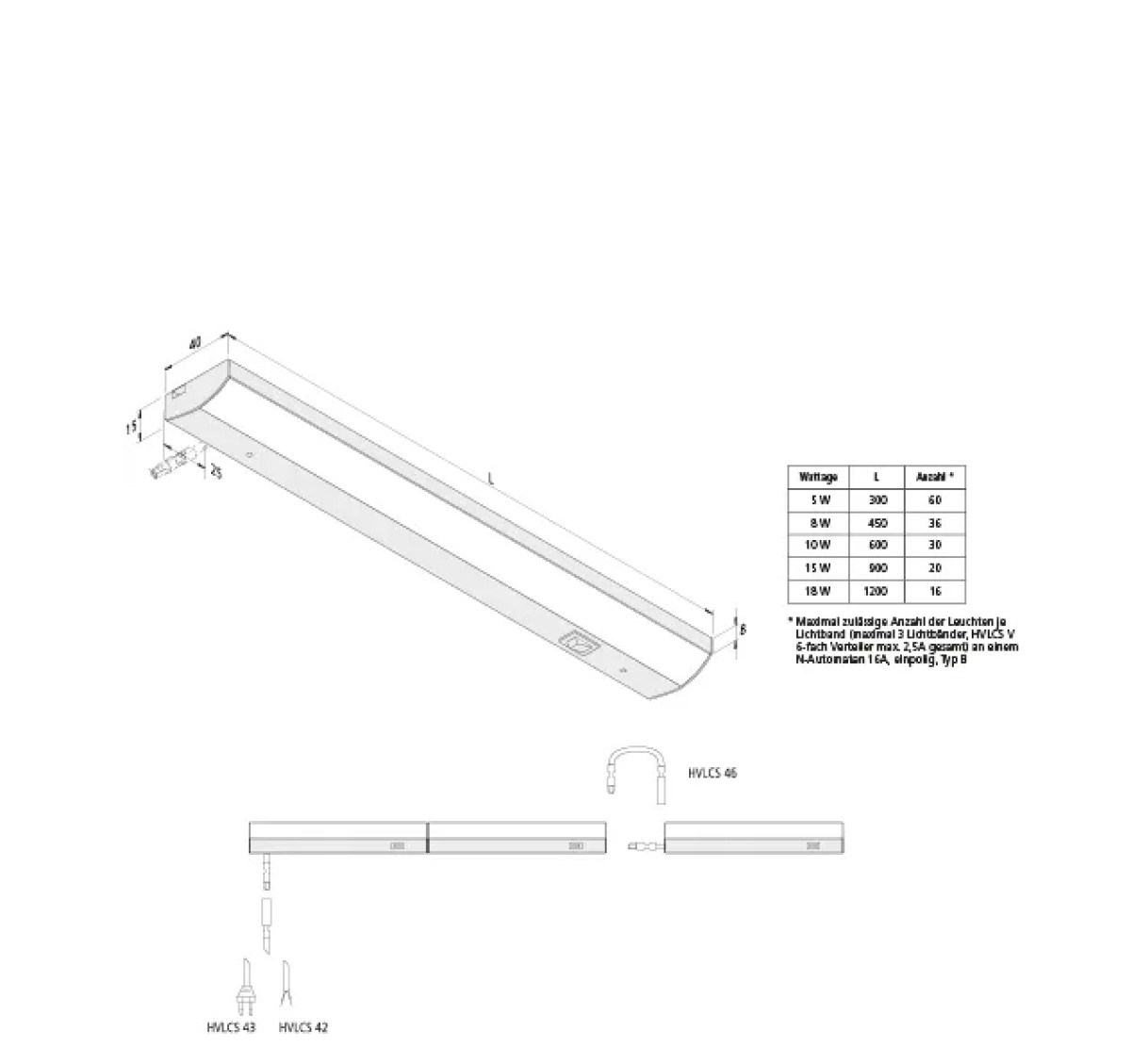 Sixt Led-stekkerdoos, 120 cm, 40 W, IP65 waterdicht, 6500 K, koudwit
